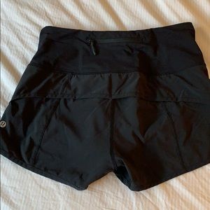 Lululemon High Rise Speed Up Short, 6 Black